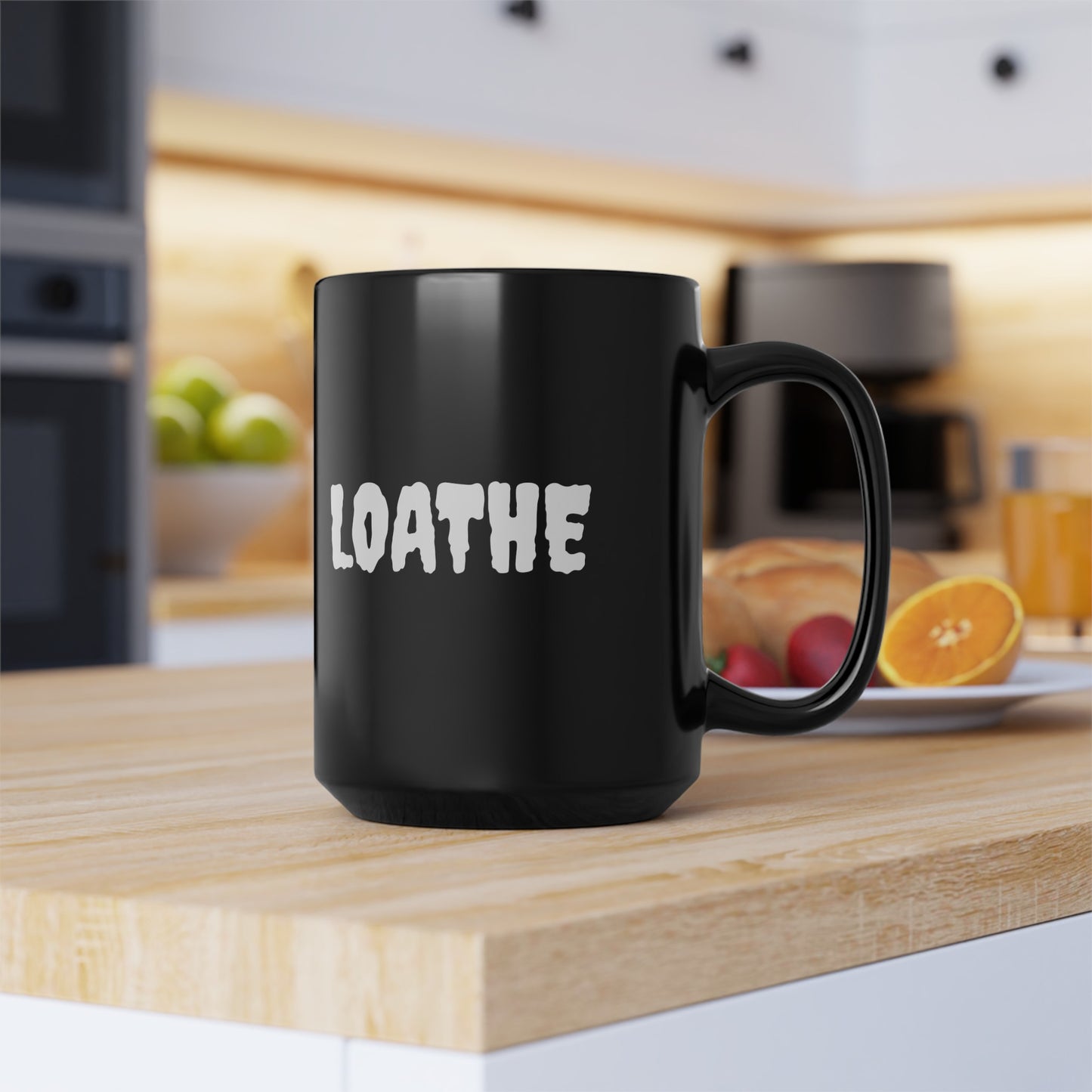 The Classic Black Mug, 15oz - Small Logo