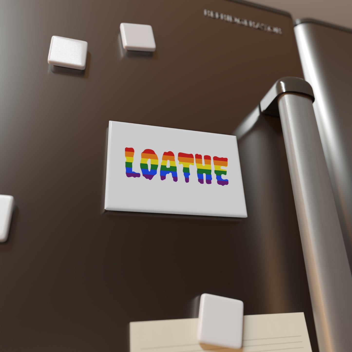 The Classic Pride Rectangle Magnet on White