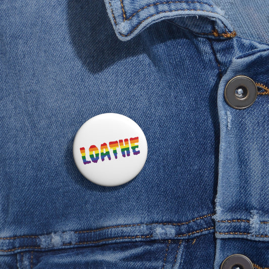 Pride on White Custom Pin Buttons