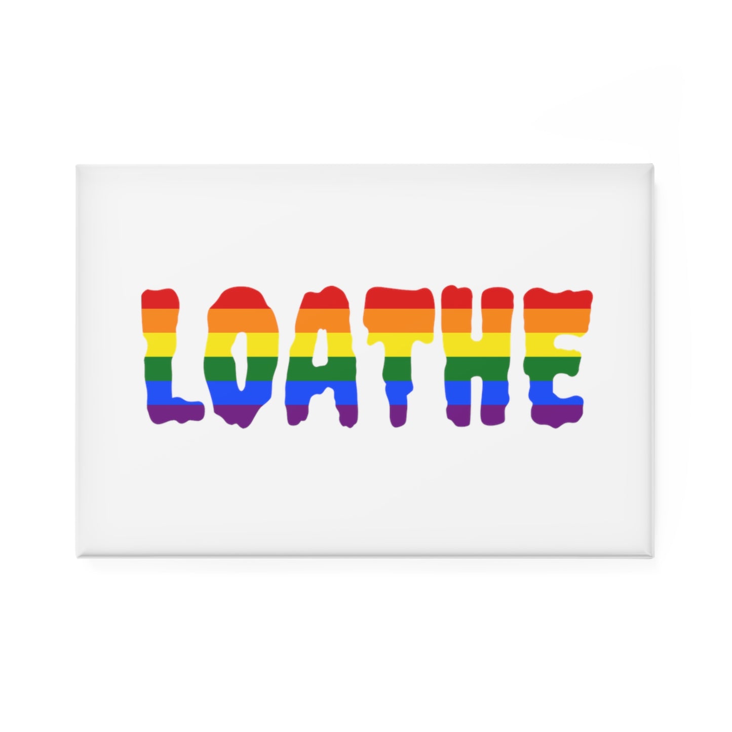 The Classic Pride Rectangle Magnet on White