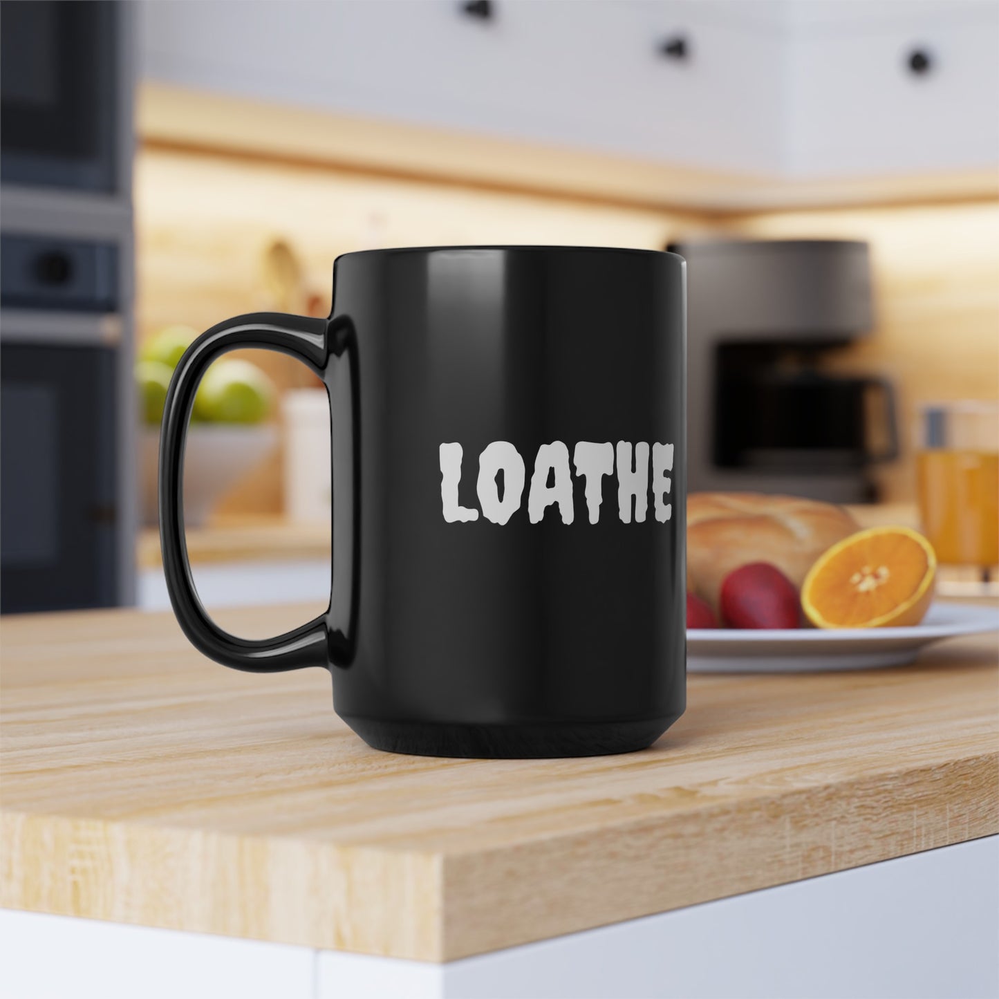 The Classic Black Mug, 15oz - Small Logo