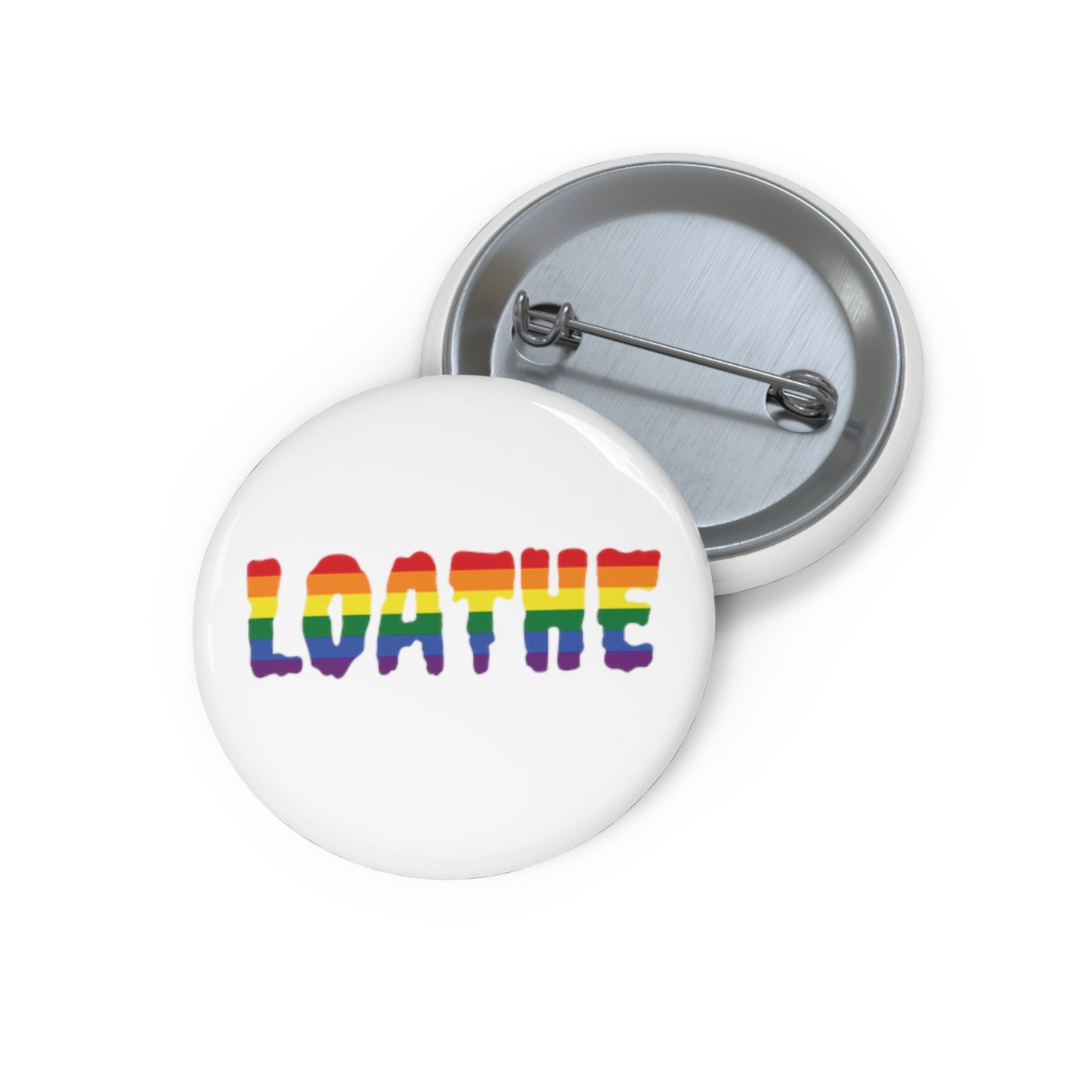 Pride on White Custom Pin Buttons